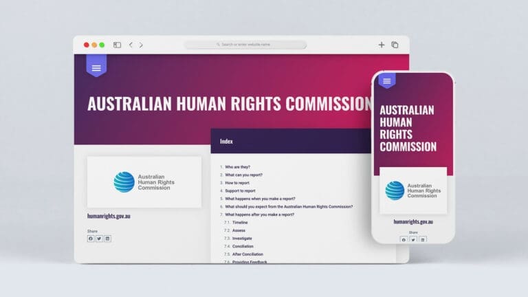 Hatecrime.com.au website Australian Human Rights Commission screen