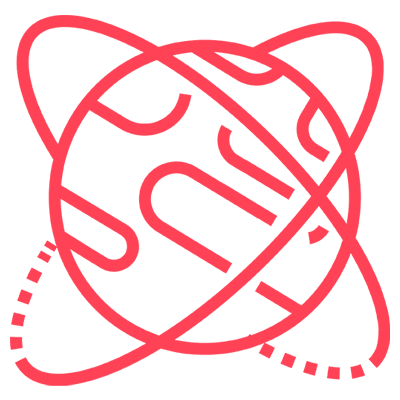 Globe with rings icon